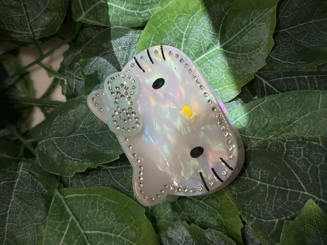 Краб для волос hello Kitty голубой